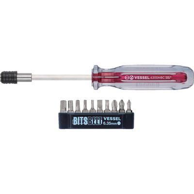 Conjunto de Chaves Hexagonais VESSEL com Curto Intercambiável (10 bits) Bits, TD-6310HX