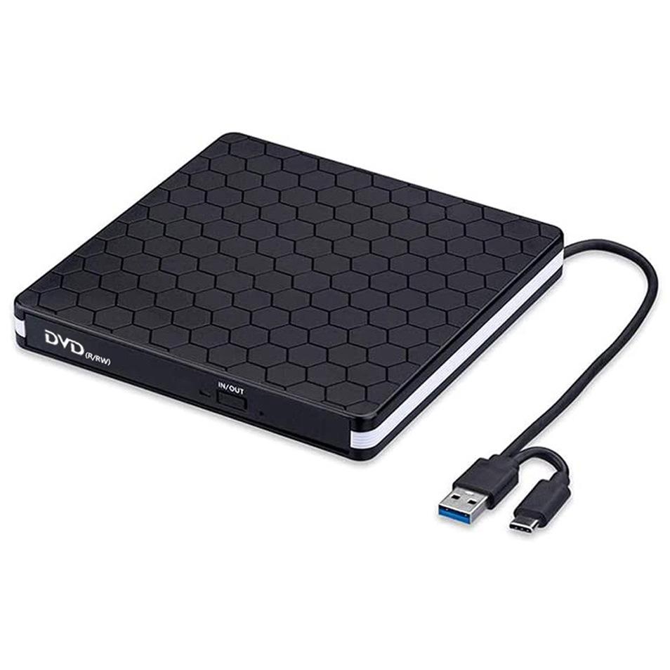 USB 3.0 Portable External Optical Drive & Burner for Desktops and Notebooks
