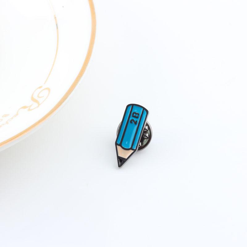 

Cartoon Pencil Stop Sign Hand Brooch Lapel Enamel Pin Jeans Jackets Collar Decoration Pins Colorful Badge Jewelry Students Gifts