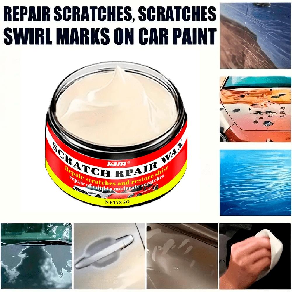 80g All-in-One Car Scratch Remover & Polish Wax Kit with Nano Technology - Paint Scratch Repair, Swirl Mark Remover, Glossy Fini