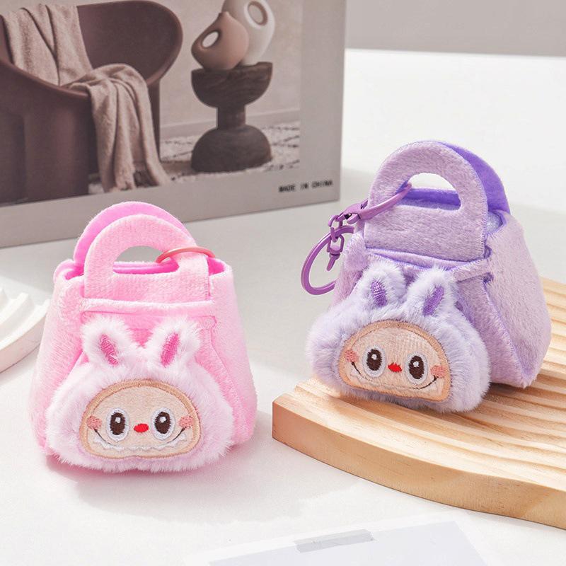 Styl Uroczy Labubu Potwór Dekoracja Brelok Zabawki Portfel Zero Pluszowy Wisiorek Wieszak na Torbę Akcesorium Torba do Przechowywania Słuchawek