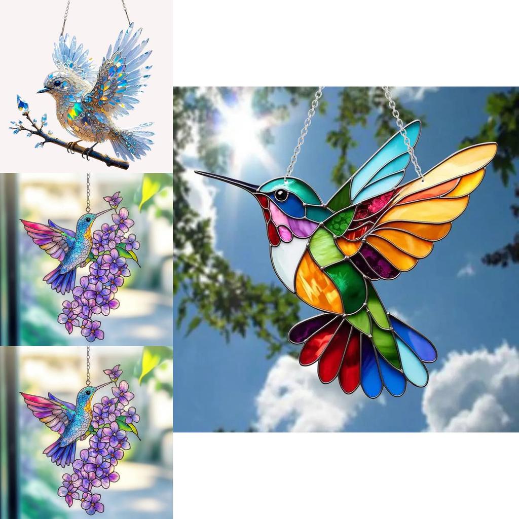 Niedliche Vogel Acryl Wanddekoration für Wohnzimmer und Garten Festliche Deko Geschenk