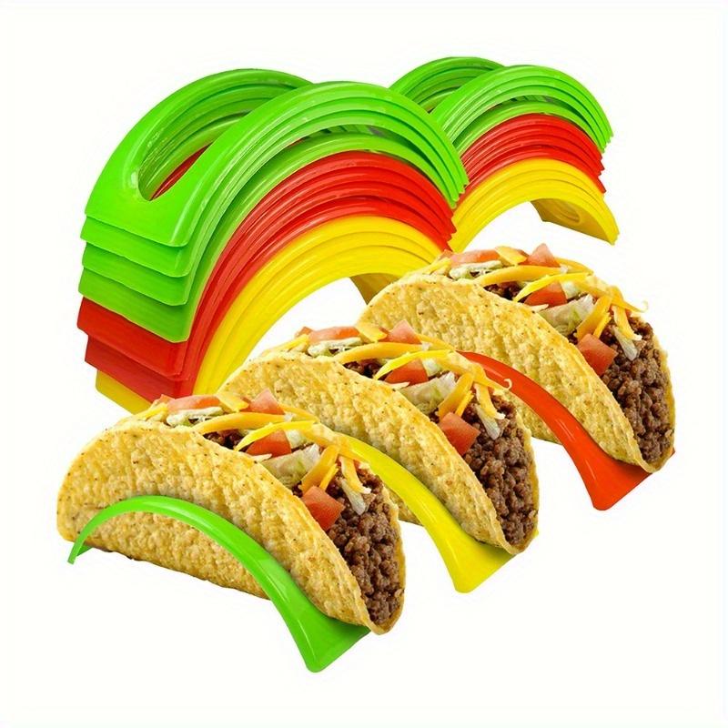 3/6/12pcs, Taco Holder, Reusable Taco Holder, Washable Colorful Taco Rack, Tortilla Holder, Pancake Rack,  Kitchen Stuff
