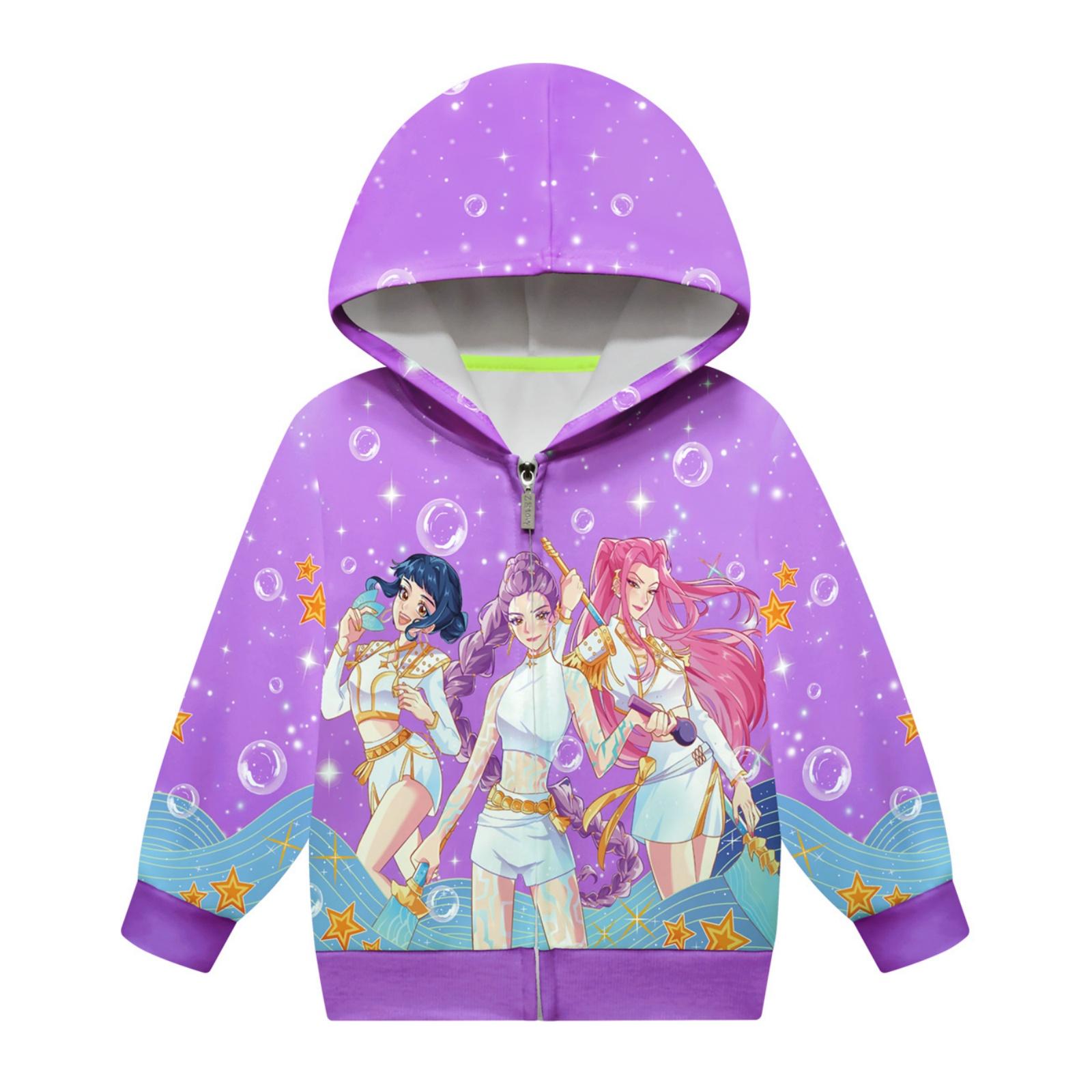 

Kids Loose Long Sleeve Sweatshirts Blouse Causal Fashion Solid Color Pullover Hooded Sweatshirts Top With Pocket 160 фиолетовый