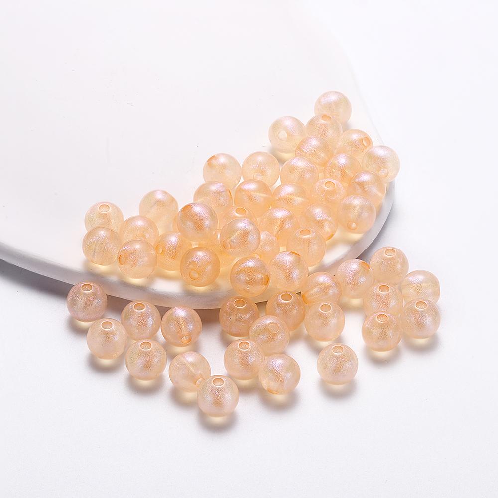 8mm 10mm Acrylic Spacer Beads Mermaid Round Shape Beads For Jewelry Making DIY Charms Bracelets Necklac Accessories