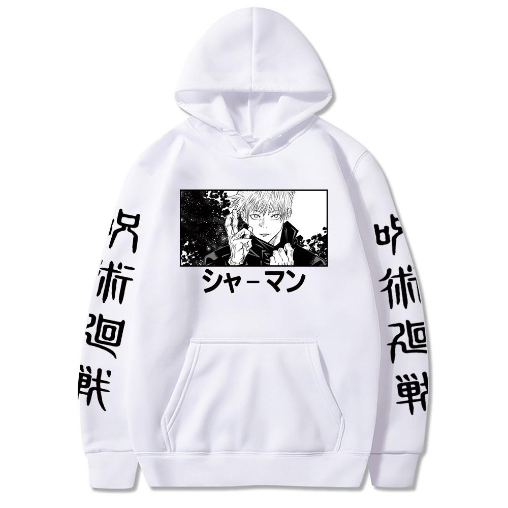 Japan Anime Hoodies Jujutsu Kaisen Satoru Gojo Graphic Oversized Sweatshirt Long Sleeves Hoodie Men Women Clothes