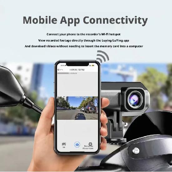 1080P Full HD Motorcycle Dash Cam Built-in WiFi IP66 Waterproof Shockproof Professional Riding Safety Recorder