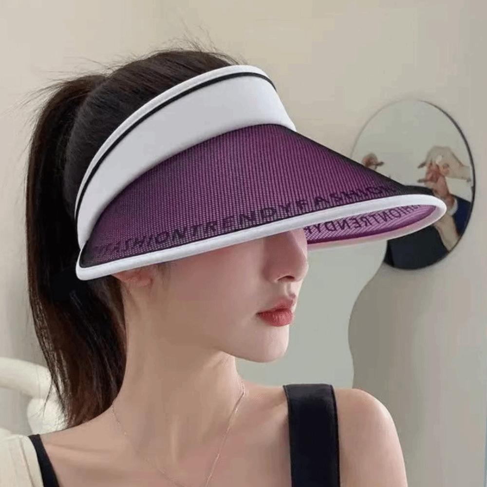 UV Protection Empty Top Visors UPF50+ Beach Hat New Women's Hat for Outdoor Beach