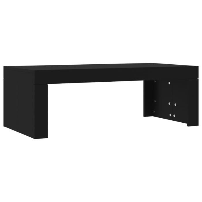 VidaXL Table basse noir 102x50x36 cm bois d'ingénierie 823367