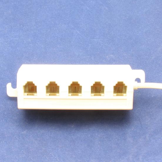 5 Ways 4C RJ11 Telephone Socket Modular Jack Line Splitter Adapter Connector