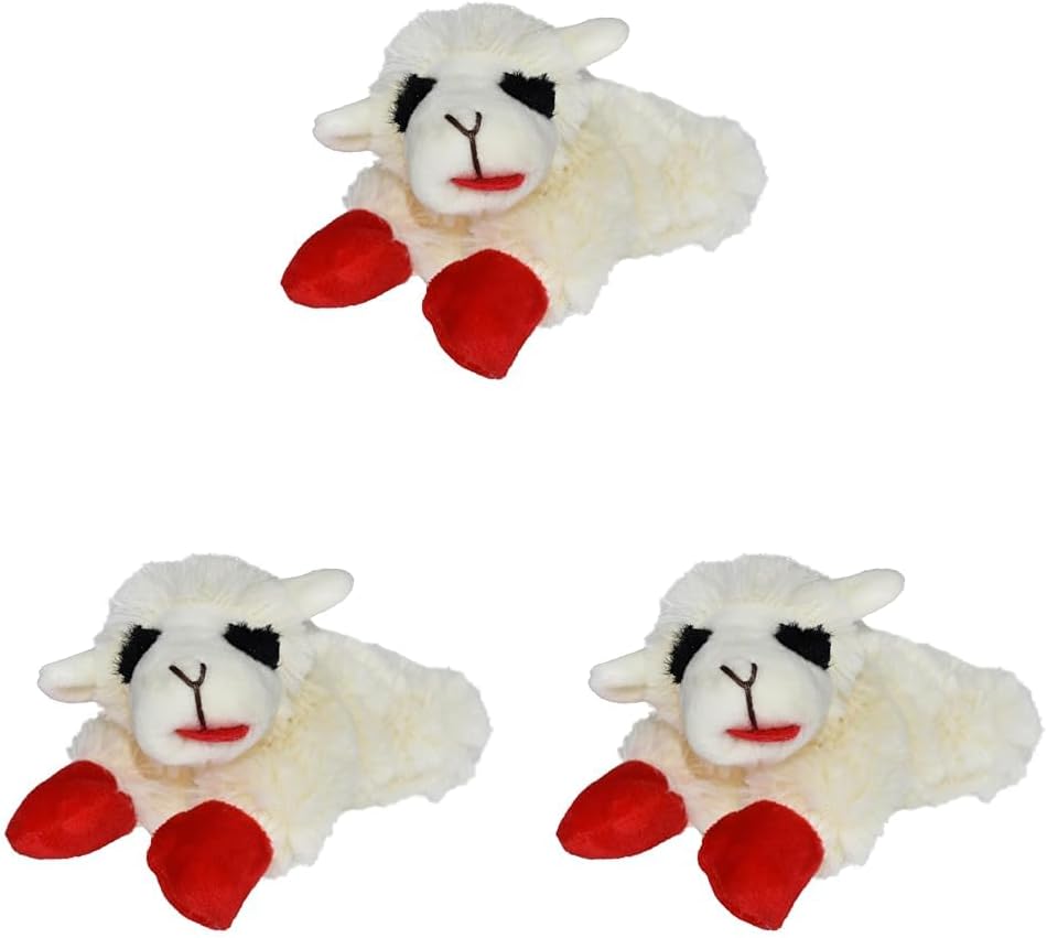 Dog Plush Toy - Squeaky Toy for All Dogs - Extra Soft Plush - Stuffed Animal Dog Toy for Cuddling & Playing - Cute Pet Toy (6", Cream)