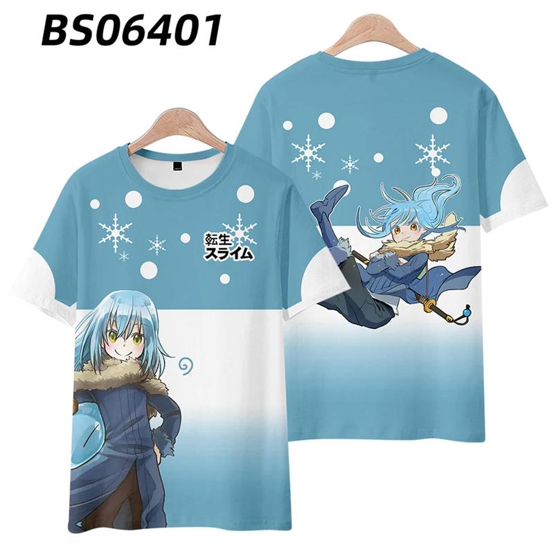 That Time I Got Reincarnated As A Slime Rimuru Tempest 3D Print T Shirt Women Men Summer Short Sleeve Funny Tshirt