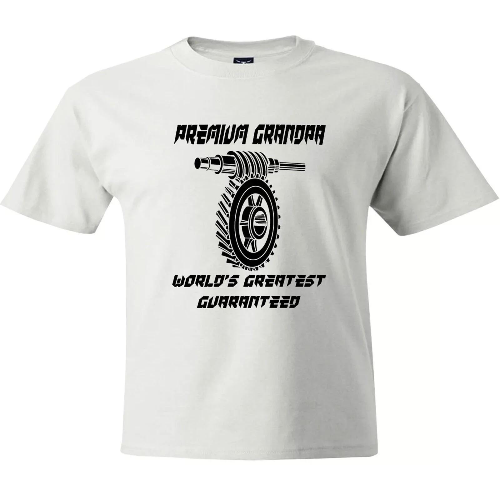 Premium Grandpa World s Greatest Guaranteed T-Shirt Grandfather Papa Grandad Tee M