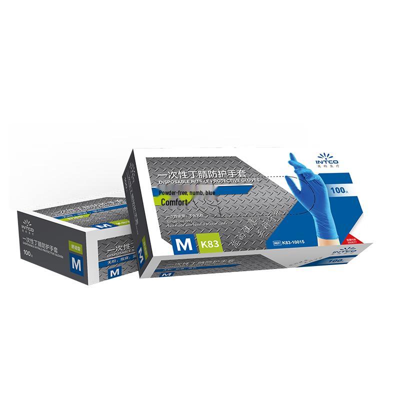 Inco Medical Одноразовые защитные нитриловые перчатки Small (S)