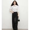 French Style Elegant White Five-Sleeve Women's Shirt - 2026 Spring Collection, Perfect for Petite Figures