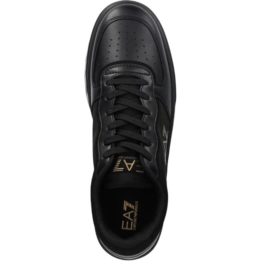 Emporio Armani EA7 Logo Round Toe Lace-Up Low-Top Sneakers Unisex sneakers Black 7X000338AF18614MZ177