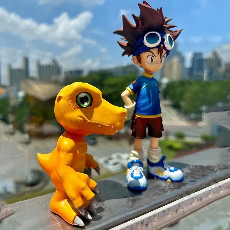 15cm/5.9in Anime Digimon Adventure Figure Yagami Taichi and Agumon Action Figures Pvc Statue Collection Model Toys Gifts
