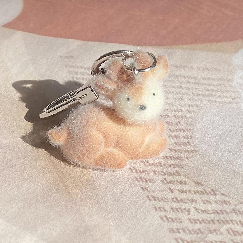 Flocking Elk Capybara Phone Strap Fluffy 3D Alpaca Doll Phone Chain Keychain Lanyard Bag Key Pendant Couple Gifts