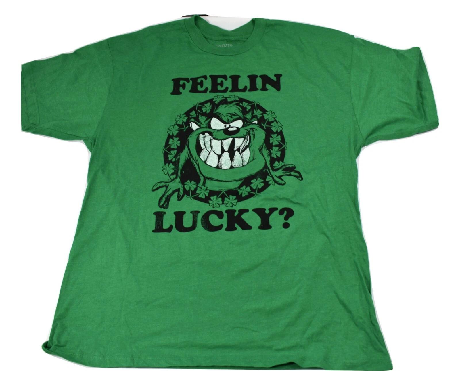 Looney Tunes Mens Tasmanian Devil Feelin Lucky? Shirt New 3XLB 2XL