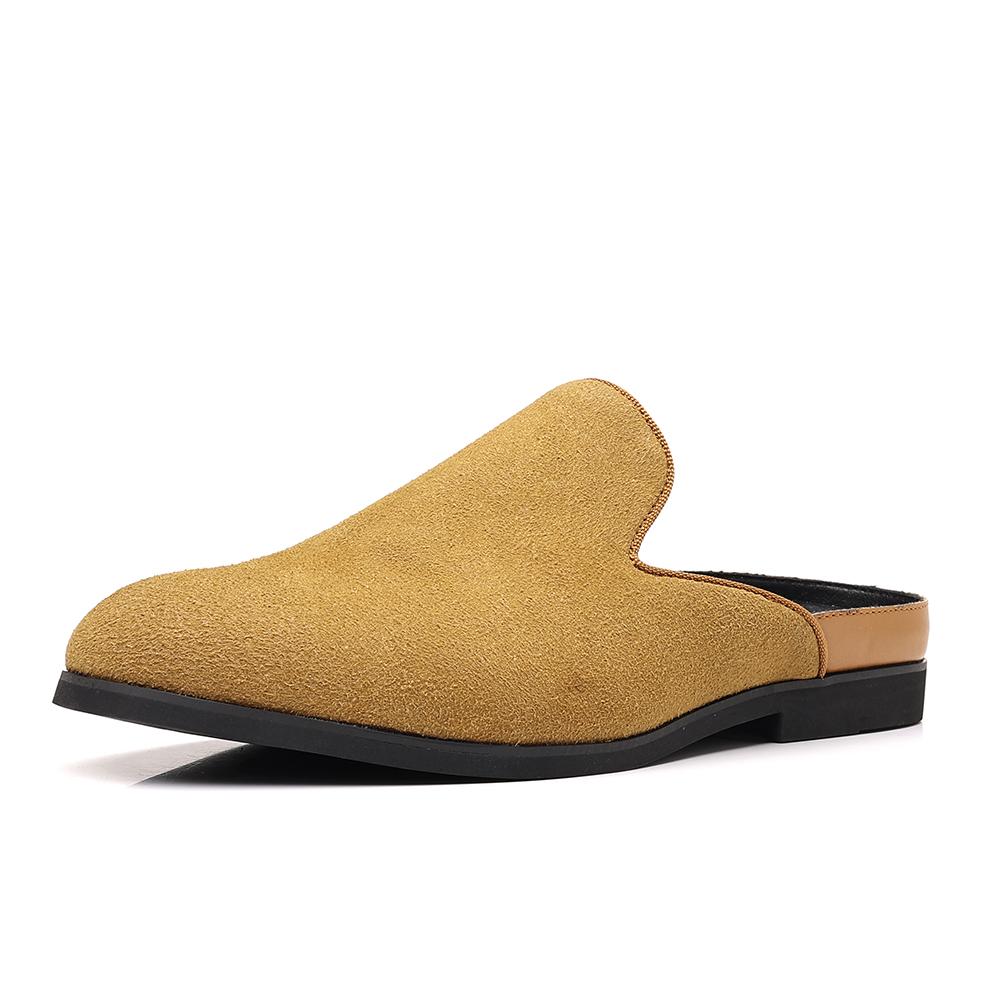 Fashion New Arrival Men's Muller Shoes Business Driving Flats Stylish Style Male Casual Shoes Outdoor Lazy Loafers Leather Slip On Flats