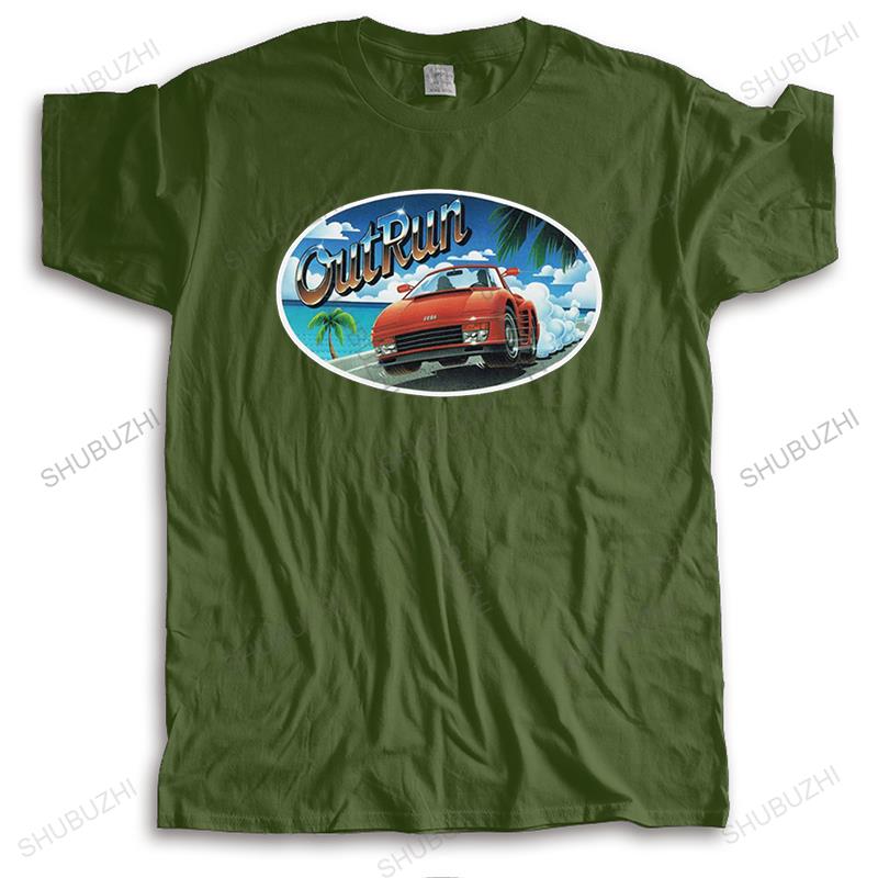 Unique 80s Out Run T Shirts For Unisex Short Sleeve Summer Retro Vintage Arcade Gaming Outrun Tshirt Pure Cotton Tee Merchandise