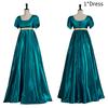19th Cosplay Century Costume Ball Gown Polyester Waist Dress Vintage Womens