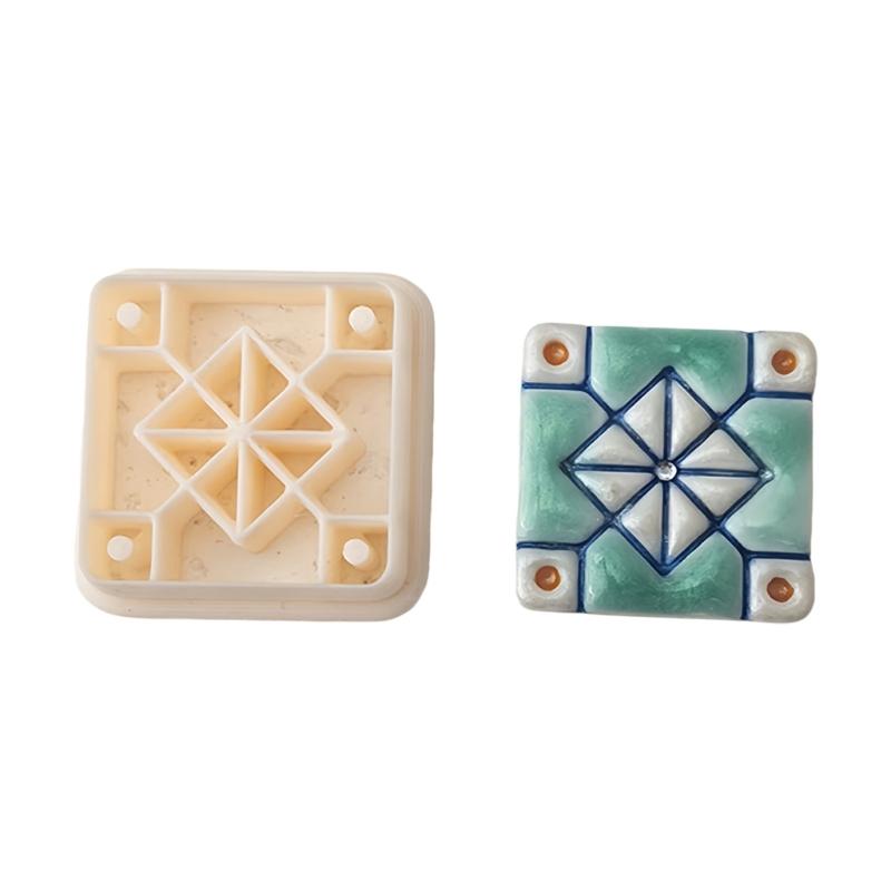 Quadratische Polymer Clay Form, PLA Präge- und Schneidwerkzeug für DIY Ohrringe, ca.. 3,4 cm für Schmuckprojekte