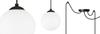 Stropní závěsná lampa Spider Ball černá LED 15cm