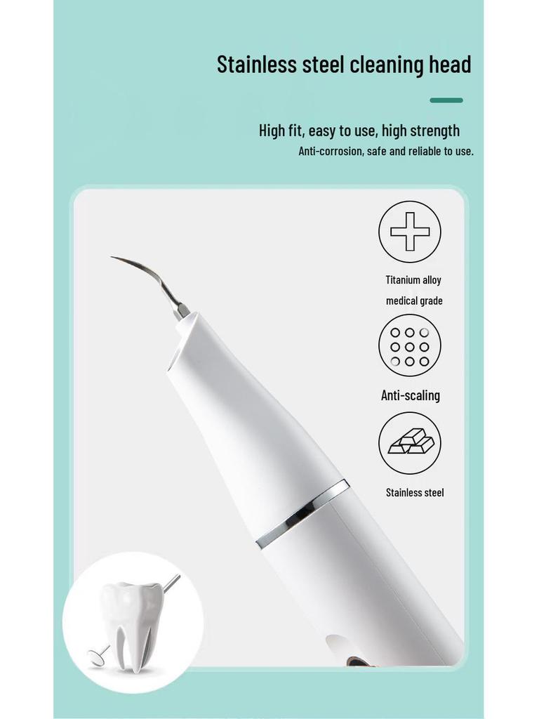 Portable Ultrasonic Tooth Cleaner - Tartar Removal & Whitening Device