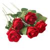 10pcs Simulation Flowers Velvet Pearl Roses Chinese Valentine's Day Gift Fake Flower Artificial Red Rose Wedding Decoration
