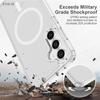 S23FE For  Magnetic Wireless Charging Acrylic Case For Samsung Galaxy S23 FE S23FE Shockproof Transparent Silicone Case