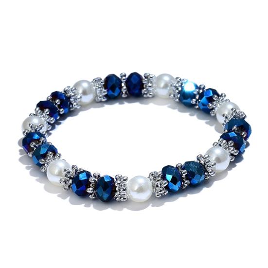 Skinnende fargerik rhinestone faux perle armbånd armbånd kvinner smykker bursdagsgave