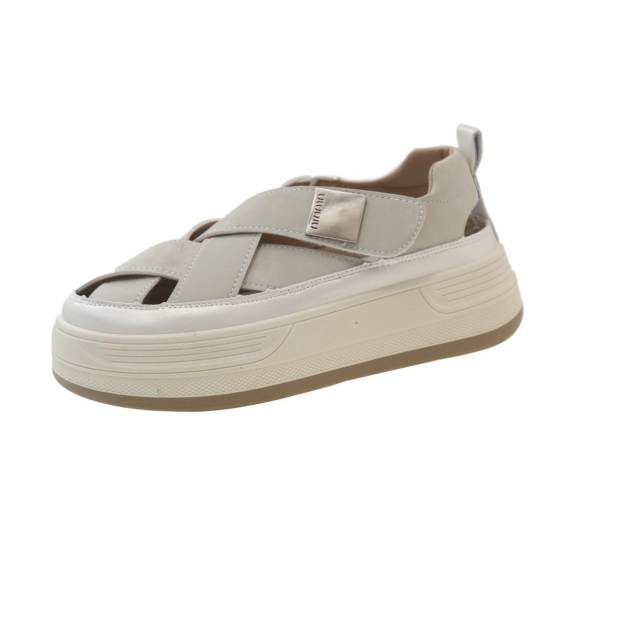 

Fashion Women s Shoes 2024 Fashion Baotou Women s Sandals New Round Toe Casual Sandals Women Summer Solid Platform Sandals Zapatos Mujer 35 білий