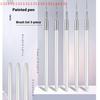 Detail Painting Pen for Nail Design Manicure 7/9/11/15/20mm Drawing Tool for Lines Silver Nail Art Liner Brushes Set 5 Sizes