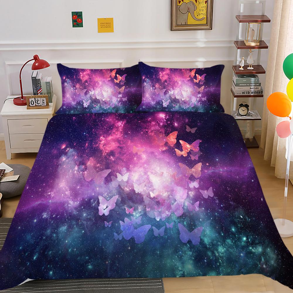 Starry Animals Duvet Cover Set Queen Size Bedding Home Textiles 3D Printing Romatic Quilt Cover Woman Man Bedding Cover Sets