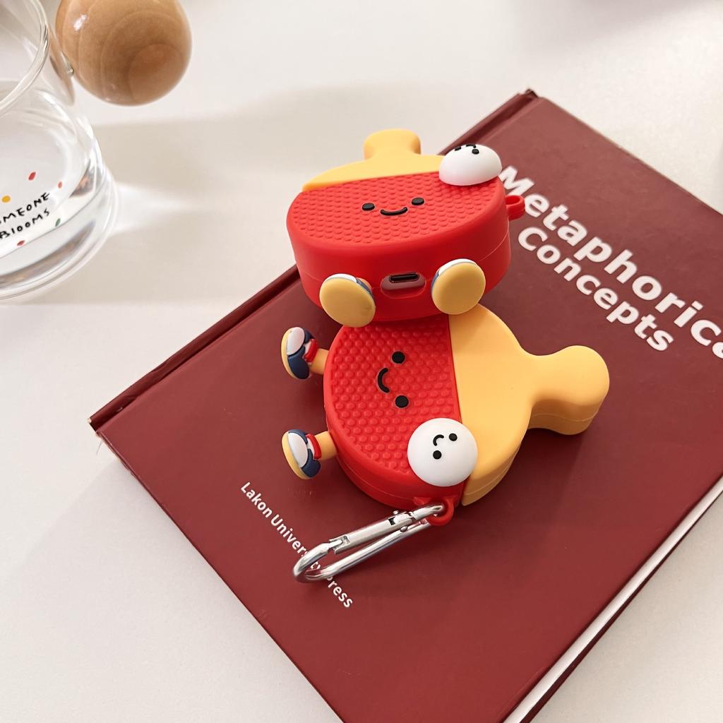 Cute Bingping racket airpods4 Apple Bluetooth headset case pro2 3rd generation cartoon protective case for trendy women