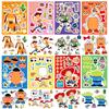 8/16Sheets   Puzzle Stickers Game Make a Face DIY Assemble Jigsaw Toys Theme Party Decoration Decals Gifts