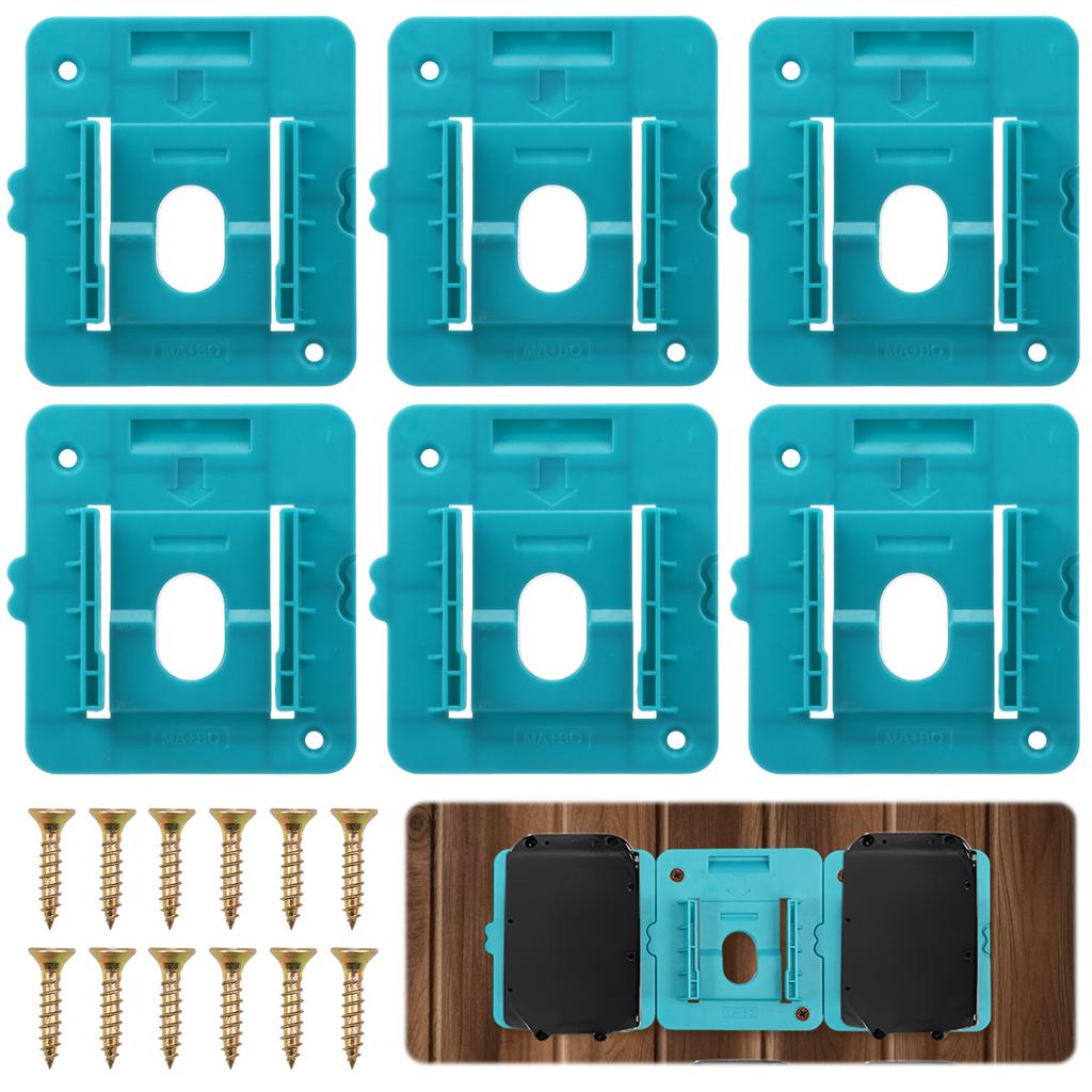 12pcs Power Tool and Battery Holder Battery Storage Batterys Mounts Storage Holders Rack for Makita BL1860 BL1850 BL1840 BL1830