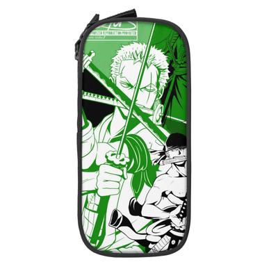 Asamike Large Capacity Pencil One Piece Zoro Multifunctional Pencil for Boys and Cute Pencil Pouch for Elementary School Middle School High School
