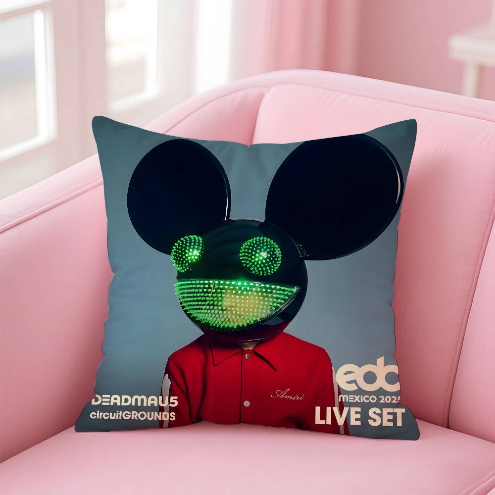 

D-Deadmau5 певец Наволочка с рисунком Напечатанная наволочка для гостиной Диванная наволочка и декор для спальни 12x12Inch