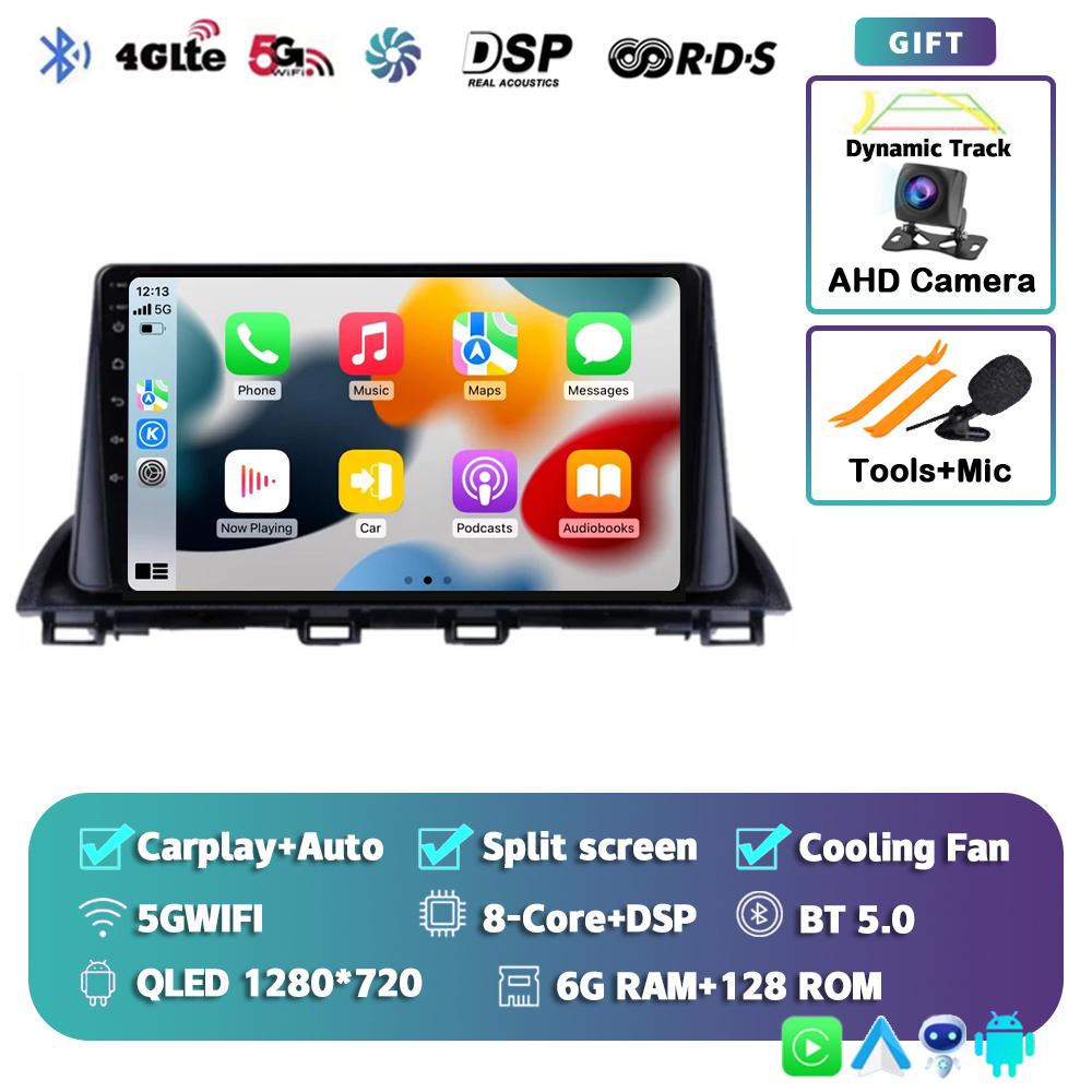 Android 14 Carplay Auto Car Radio For Mazda 3 Axela 2013-2018 Stereo GPS Navigation Multimedia Video Player Autoradio Head Unit