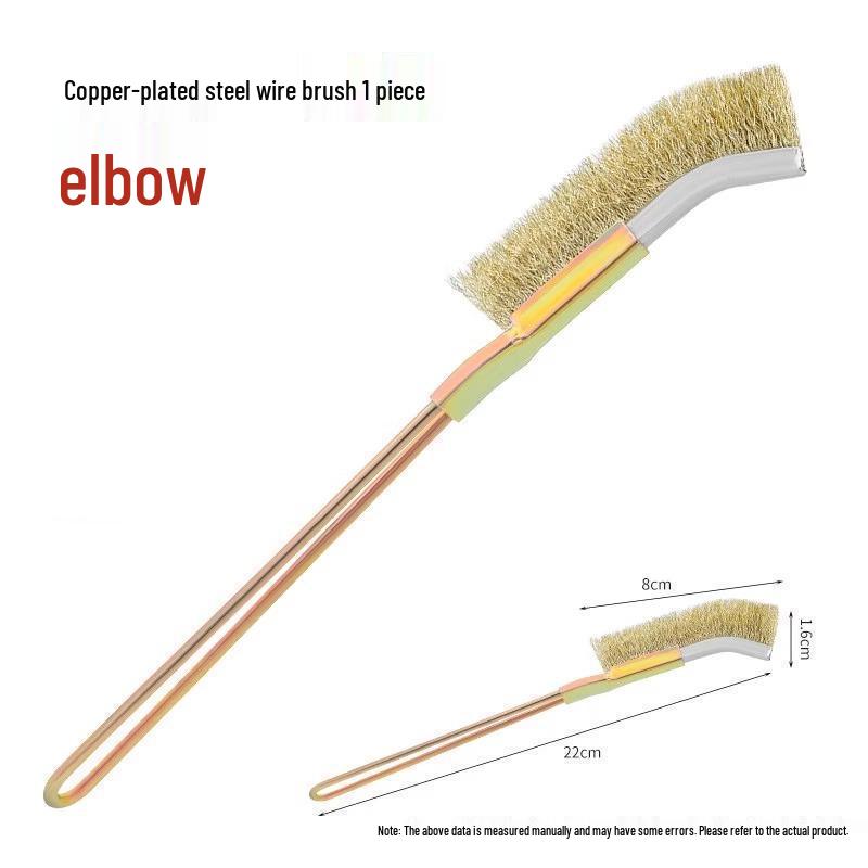 

Long-Handled Stainless Steel & Copper Wire Brush for Rust and Groove Cleaning
