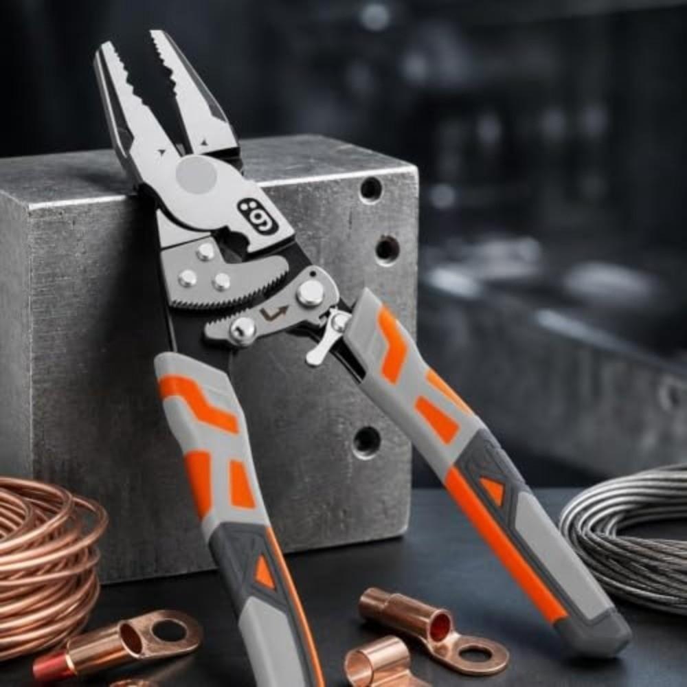 with Ratchet Self-Locking Ratchet Pliers Steel Combination Pliers New Wire Cutters Wire Shearing