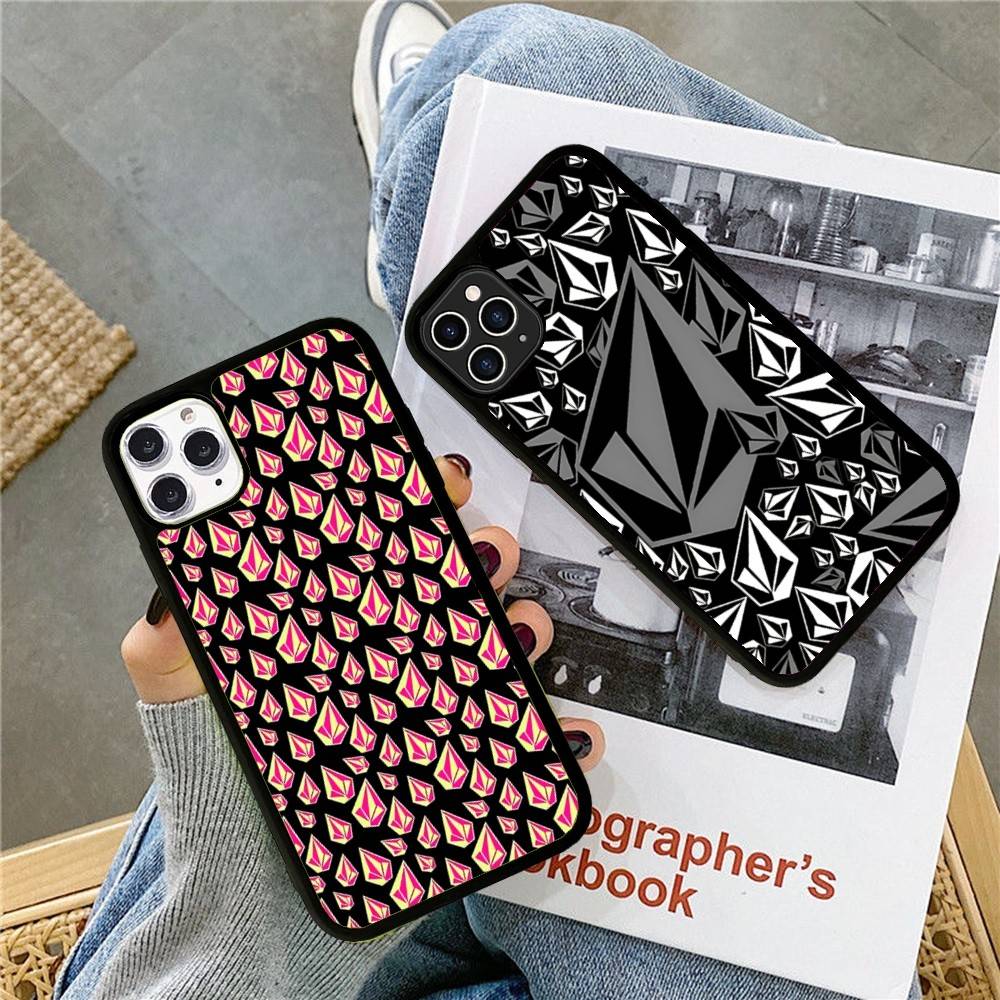 V-Volcom LOGO Fashion For IPhone 17 16 15 14 13 12 11 Pro Max Plus Shockproof PC+TPU Phone Back Cover