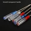 50Pcs  Flat & Slotted Bit Screwdriver with Crystal Handle for Daily Repairs and DIY Projects Steel Construction