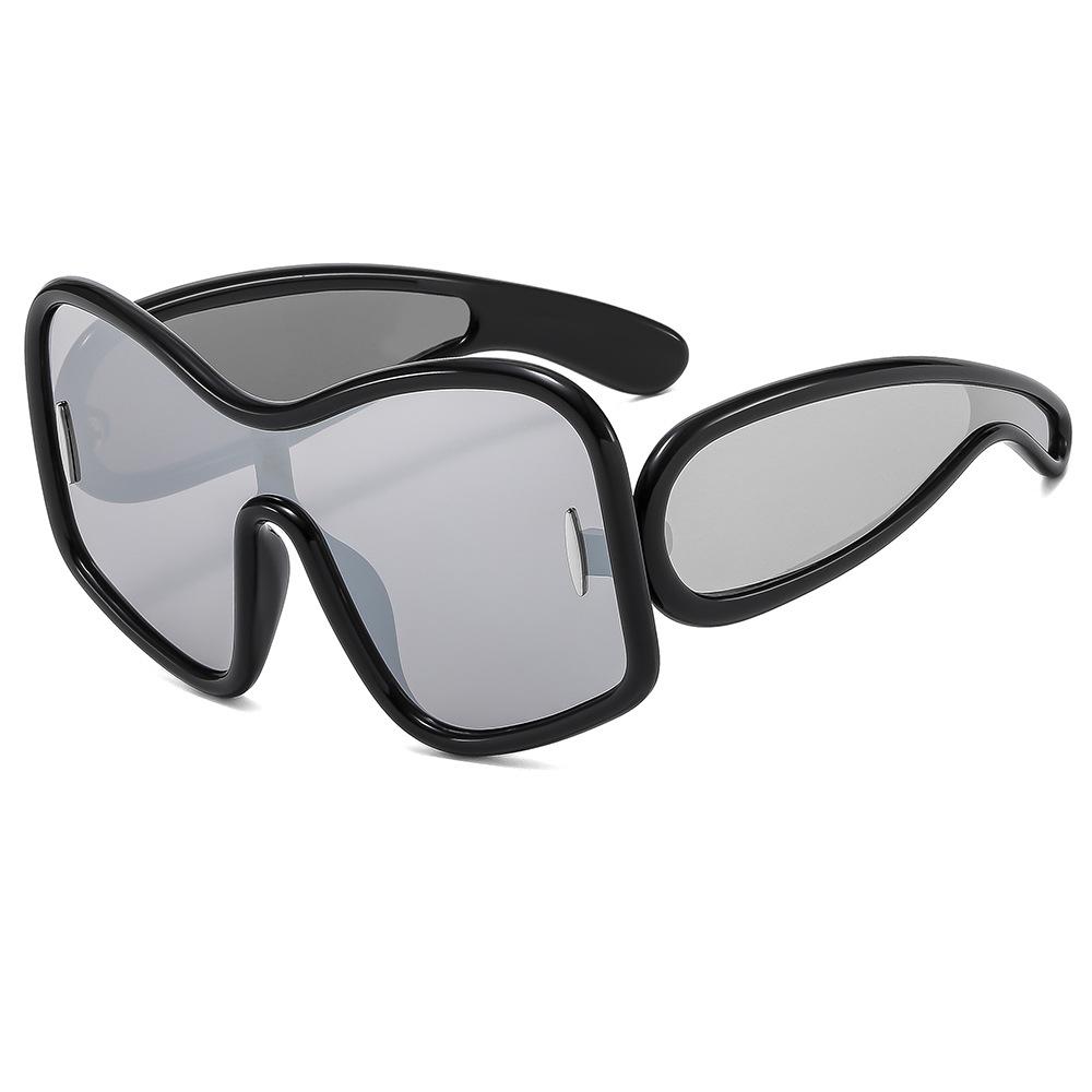 New Integrated Large Frame One-piece European and American Women's Sunglasses Fashion Trend Men's Sunglasses Women