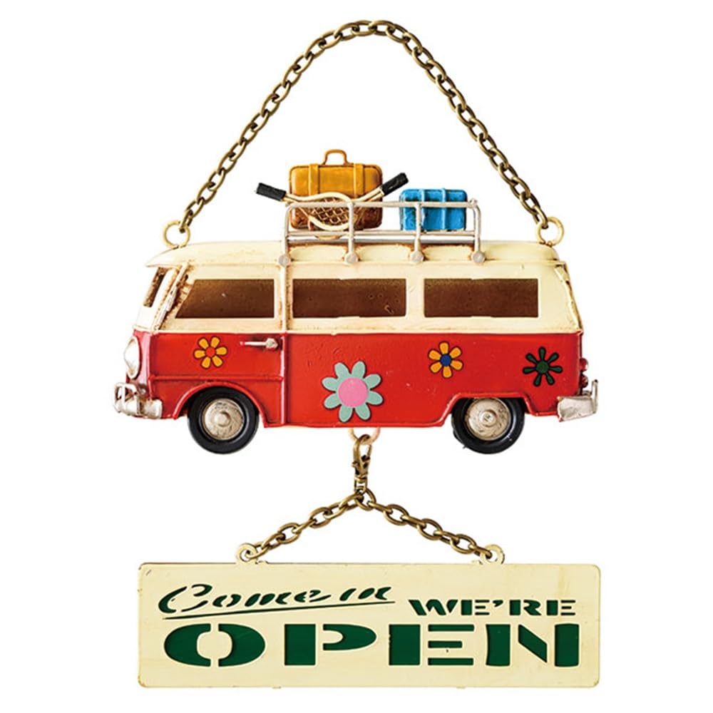 

Heads Wall Sign 16.5×2.5×24cm Red Flower Tin Open Closed HEADS BRZ-INT13