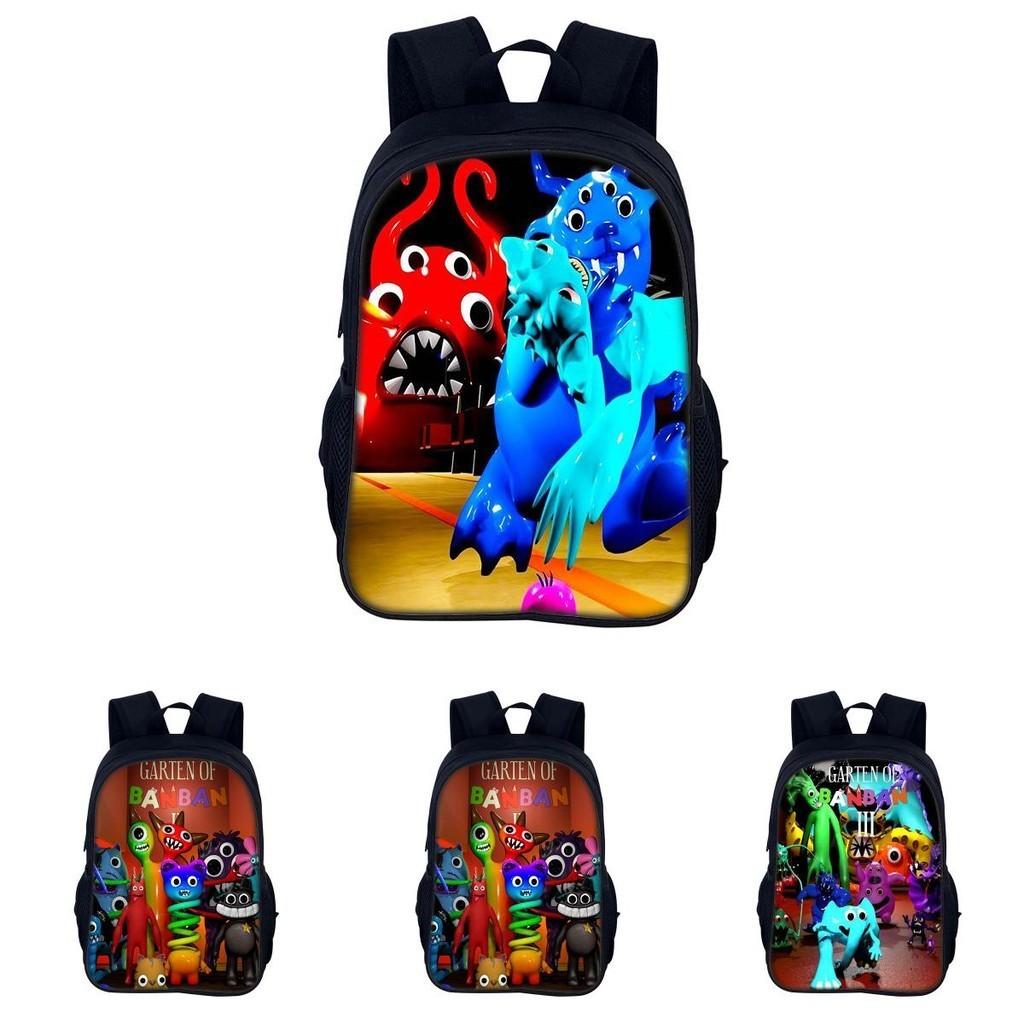 Garten Of Banban 3 40cm Cute And Colorful Cartoon Print Nylon Backpack For Boys And Girls Ideal For School