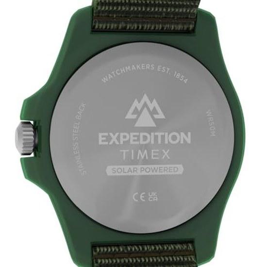 TIMEX Expedition Freedive Solar Uhr Batterie 5 ATM Wasserdichtigkeit Mineralglas Grünes Zifferblatt TW2Y61400 Herren