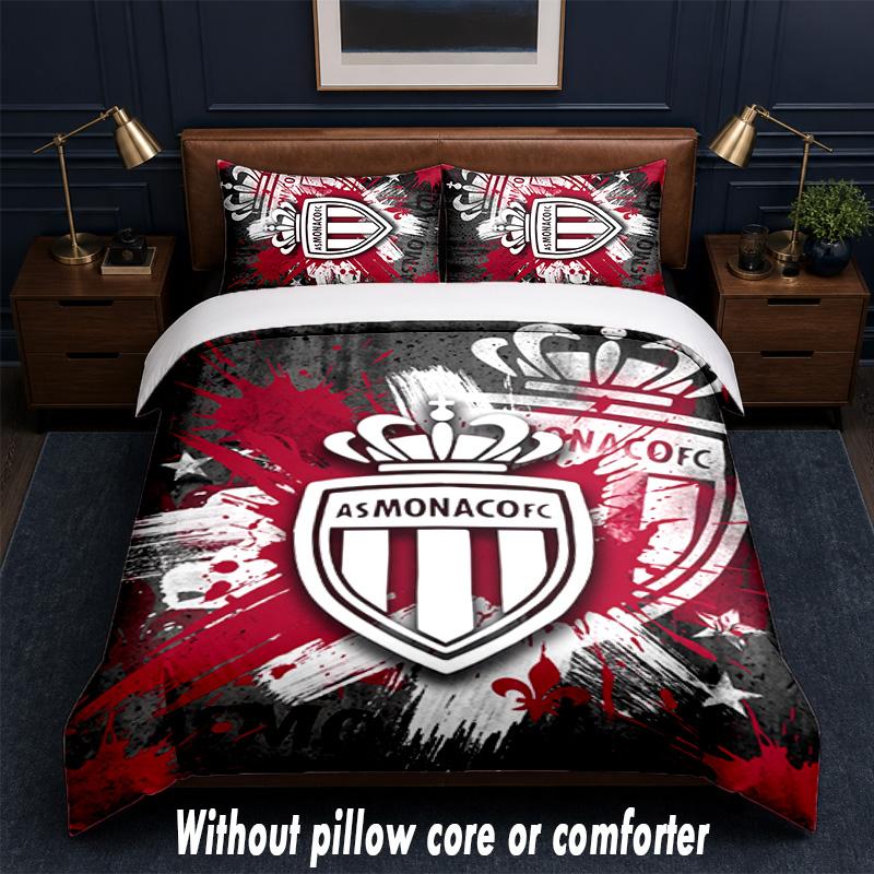 Monaco FC Design Bed Bedding Set 1 Duvet Cover + 2 Pillowcases Soft Breathable Household Bed Linens